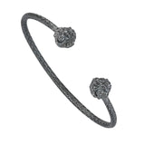 Braided Leo Cuff Bracelet - Silver