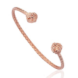 Braided Leo Cuff Bracelet - Silver